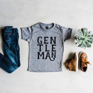 Gray Toddler Gentleman T-Shirt